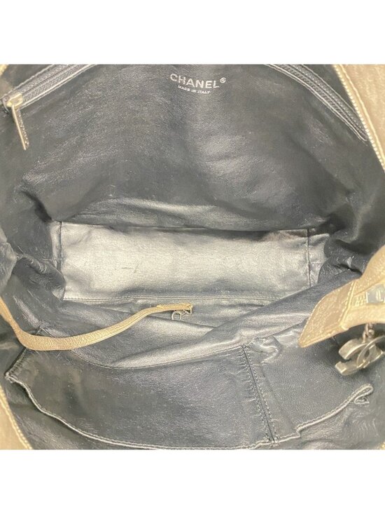 Chanel Chain Tote Bag 2.55 Brown Black Patent leather ref  Chanel Chain Tote Leather Brown Silver